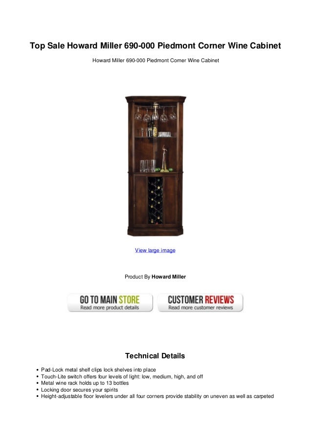 Top Sale Howard Miller 690 000 Piedmont Corner Wine Cabinet