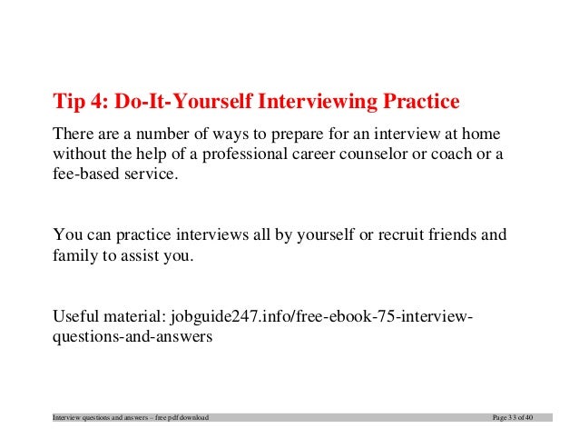 practice job interview questions
