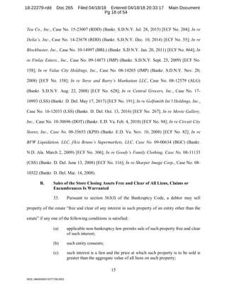 Tops Markets bankruptcy court filing | PDF