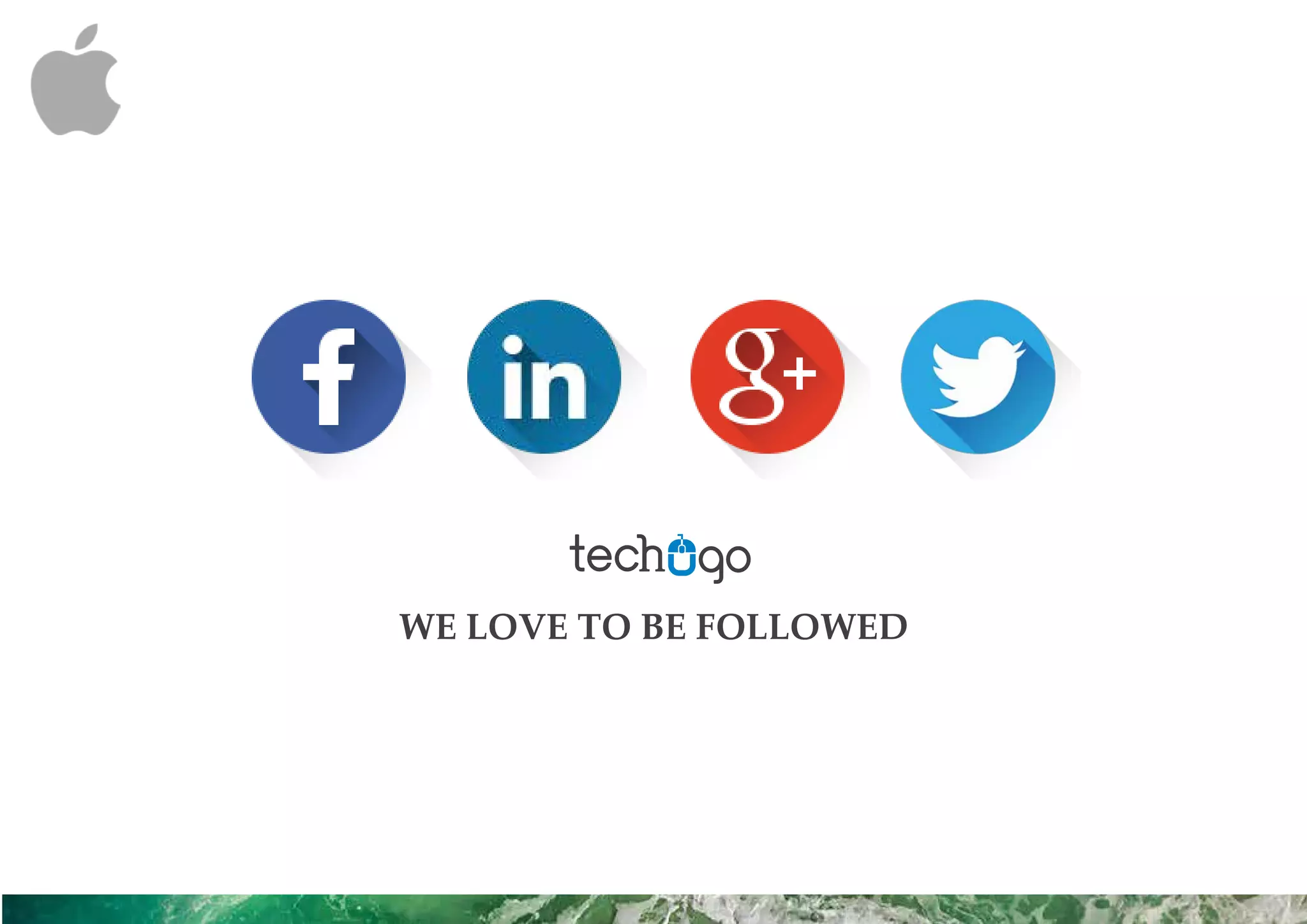 WE LOVE TO BE FOLLOWED
 