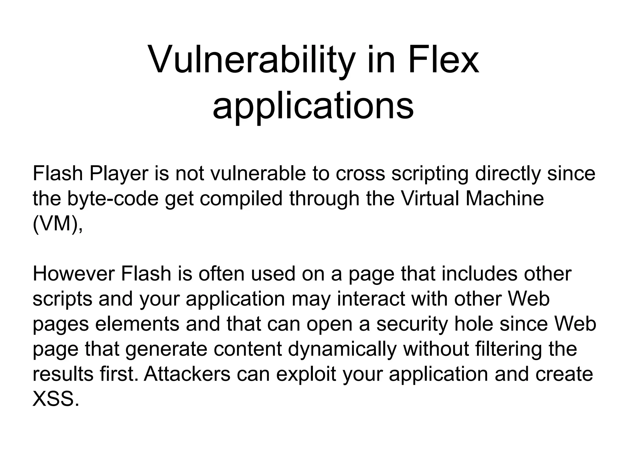 What is XSS?The idea is to involve more than one site, and that’s where the name (Cross-site) came from, a second site injects a script and can do anything it wants with the page.Examples?