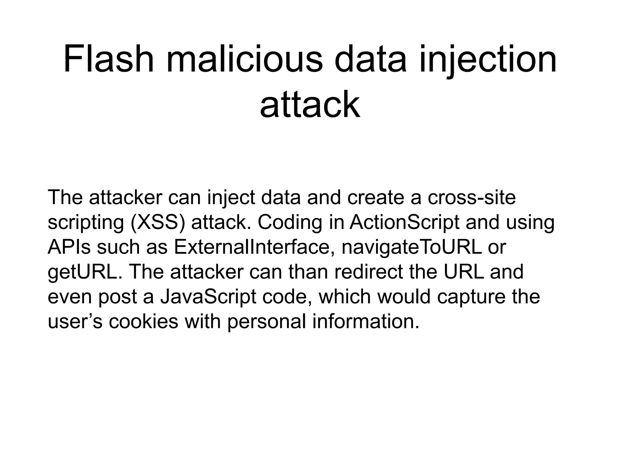 Hackers can redirect<script>alert('Test')</script><script type="text/javascript">window.location = "http://www.google.com/"</script>