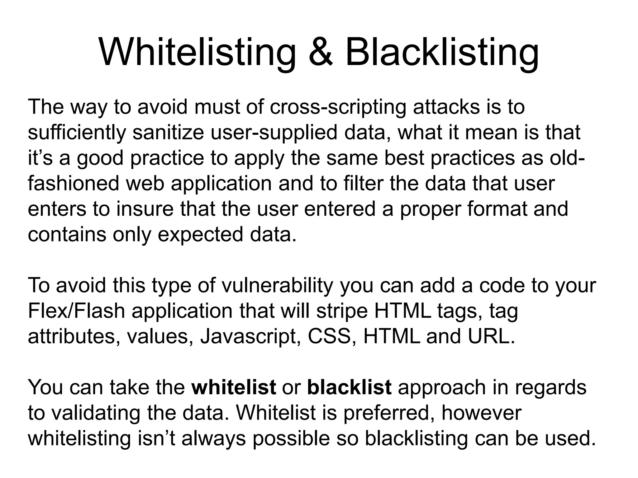 History Management vulnerability in Flex 3