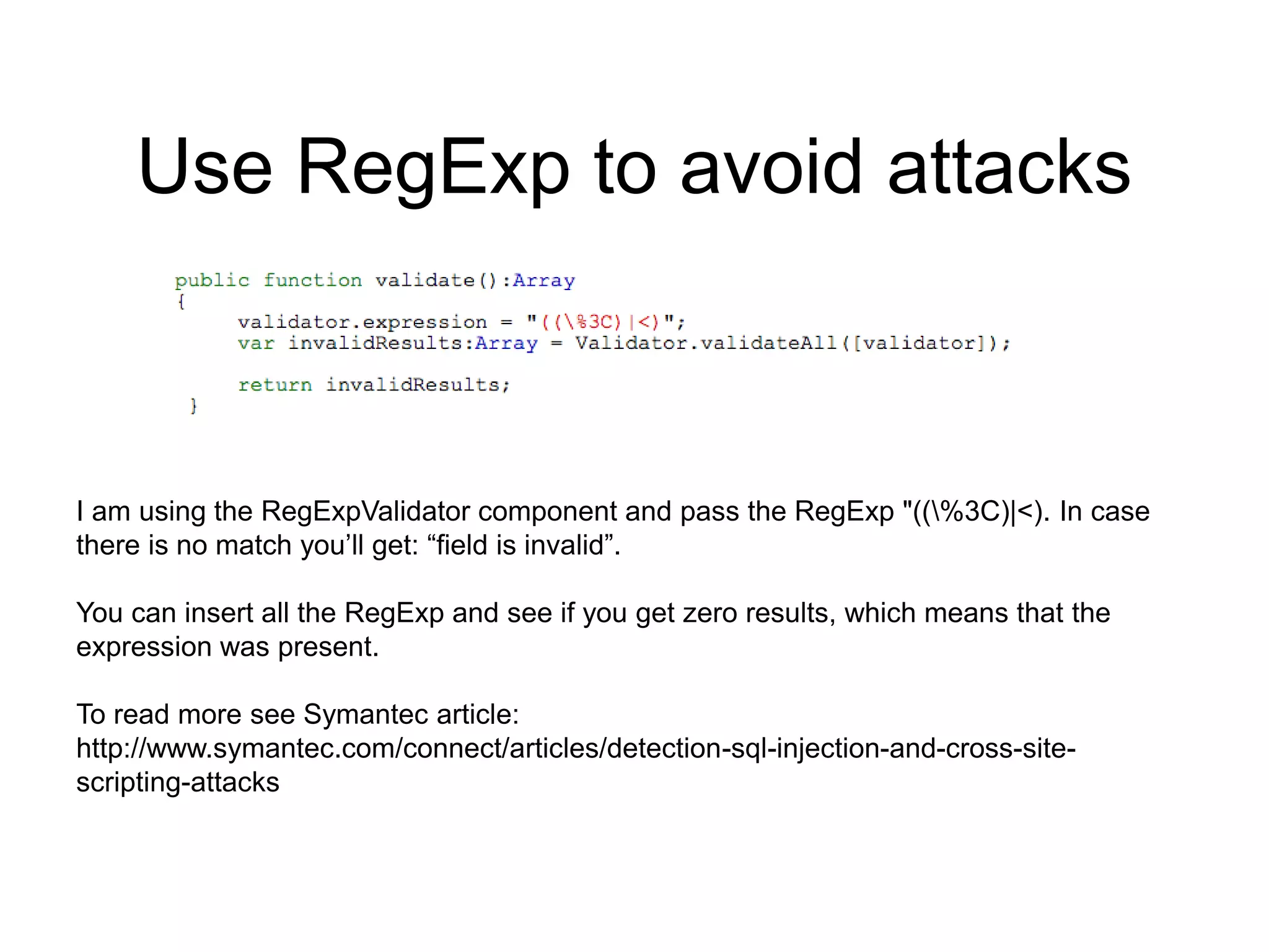 allowScriptAccess optionsSlide from Deneb Meketa's security presentation at MAX
