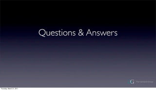Questions & Answers




Thursday, March 31, 2011
 