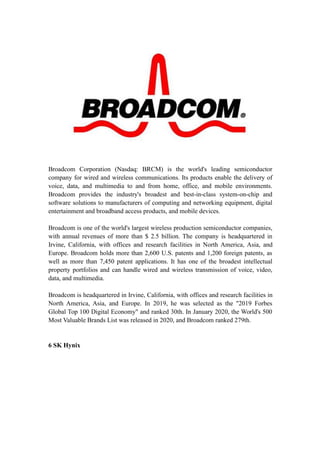Top semiconductor companies introduction | PDF