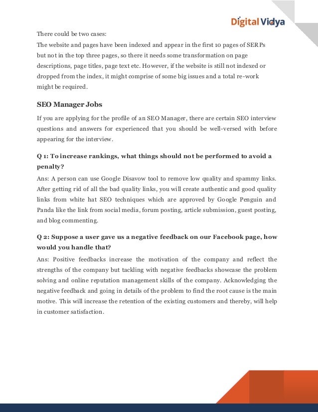 problem solving interview questions answers