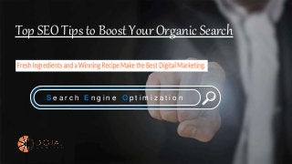 S e a r c h E n g i n e O p t i m i z a t i o n
Top SEO Tips to Boost Your Organic Search
 
