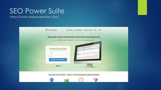 SEO Power Suite
https://www.seopowersuite.com/
 