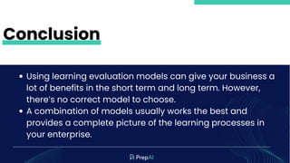 Top Six Learning Evaluation Models - By PrepAI | PDF