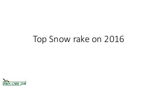 Top Snow rake on 2016
 