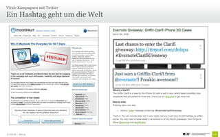 Virale Kampagnen mit Twitter

Ein Hashtag geht um die Welt




© Unic AG | Seite 25
 