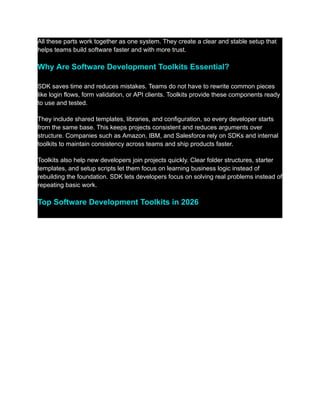 Top Software Development Toolkits in 2026 and How to Pick the Perfect ...