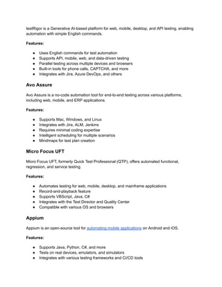 Top Software Testing Tools for 2025 - All You Need to Know About | PDF