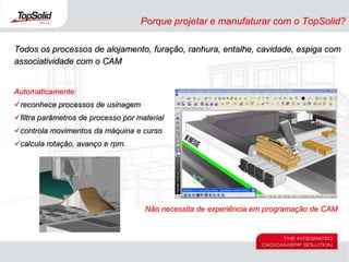TendênciaEngenharia concorrente (ousimultânea).Atravésdaassociatividade entre osdepartamentospermitirqueestestrabalhem de forma simultânea no mesmoprojetosemque um atrapalhe a evolução do outro.Todo o desenvolvimentoassociadoaomodelomatemático do produto.O modelomatématico do produtopassa a sera base de geração de dados de informações do produto e manufaturaemqualqueraplicaçãocabível.  “ Toda ouqualquerinformaçõesdeveterapenas um ponto de entrada no processo” ISO 9000Redução de Prazo