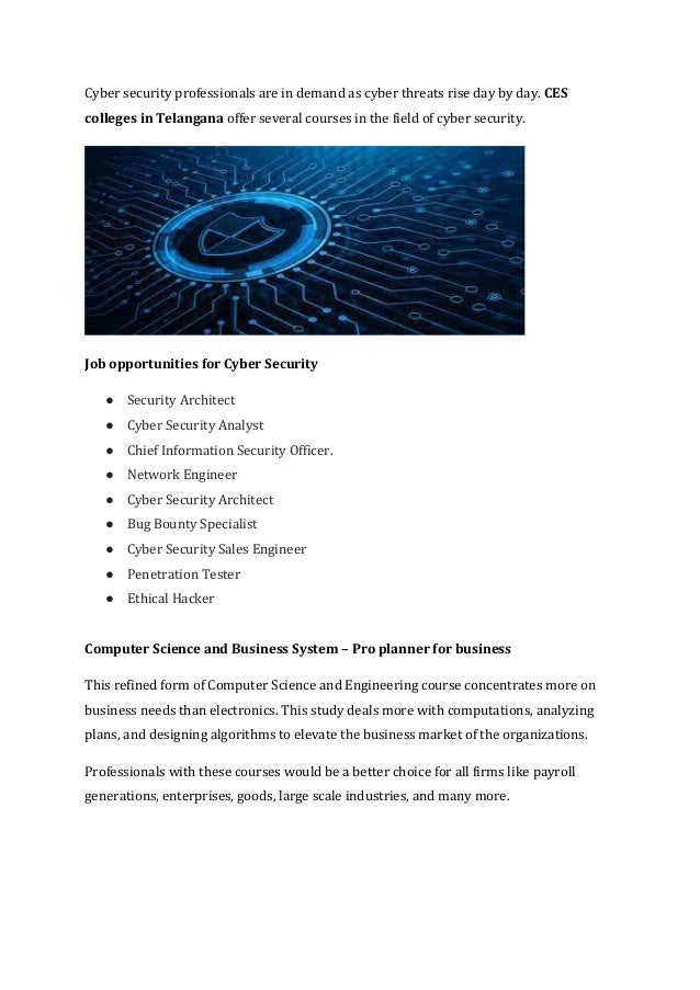 Top specializations in computer science and engineering