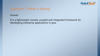 Top spring interview question and answer | PPT