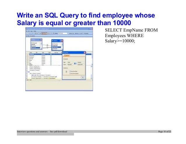 sql interview questions