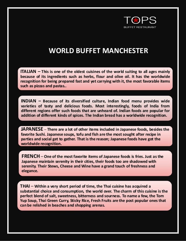 Tops Restaurant in Manchester