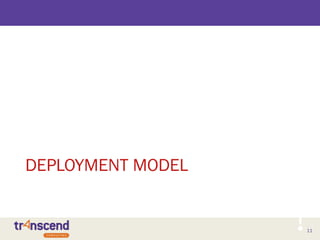 11
DEPLOYMENT MODEL
 