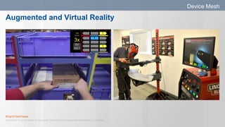 #Top10TechTrends
© 2015 Gartner, Inc. and/or its affiliates. All rights reserved. Gartner and ITxpo are registered trademarks of Gartner, Inc. or it's affiliates.
Augmented and Virtual Reality
Device Mesh
 