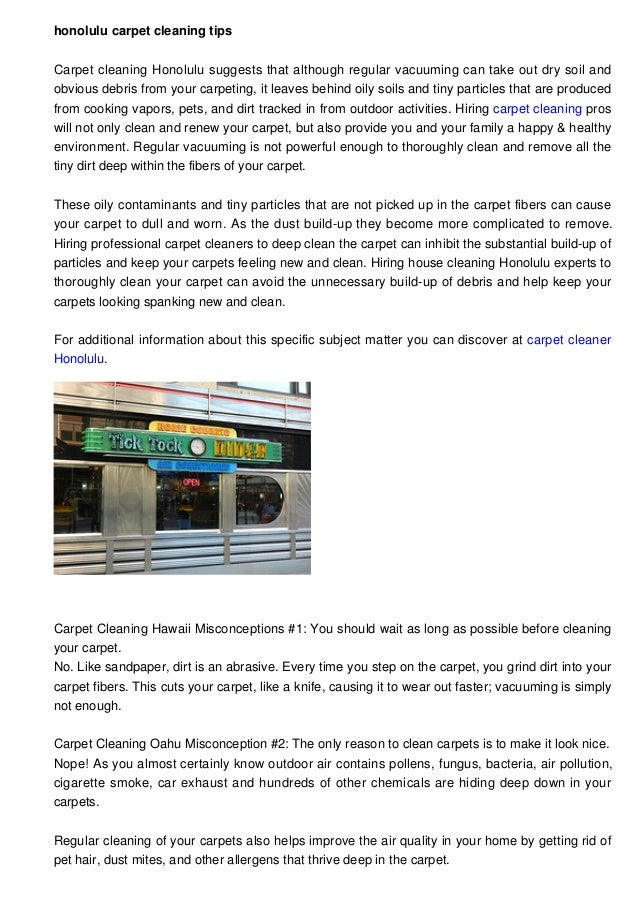 Finest carpet cleaning Honolulu service