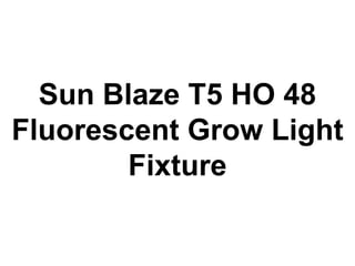 Sun Blaze T5 HO 48
Fluorescent Grow Light
Fixture
 