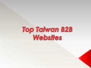 Top 10 taiwan B2B websites