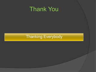 Thank You
Thanking Everybody
 