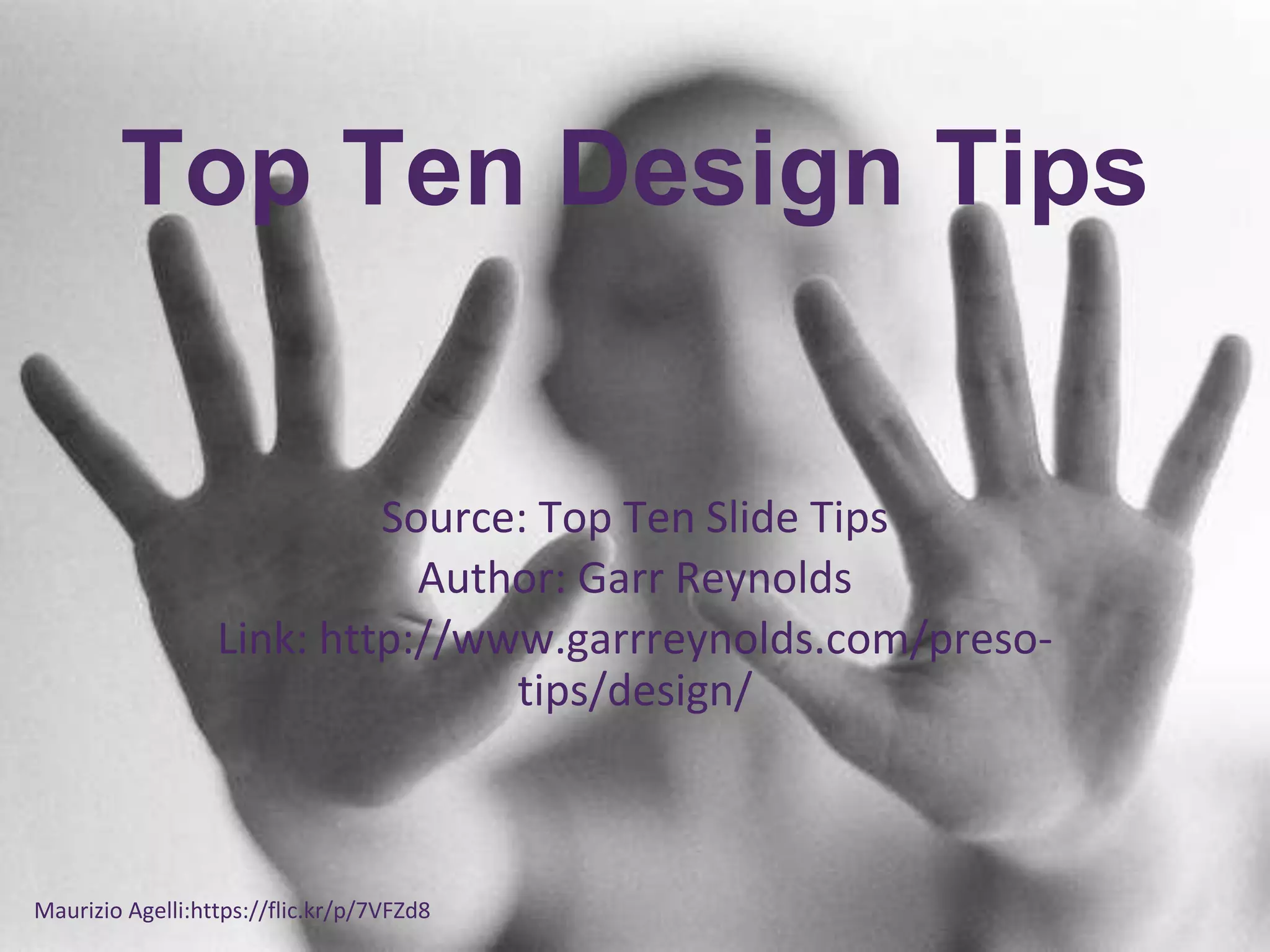 Top ten design tips for Power Points PPT