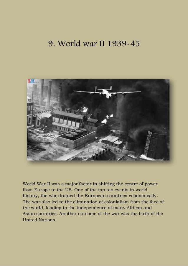 Top ten historical events of the world.