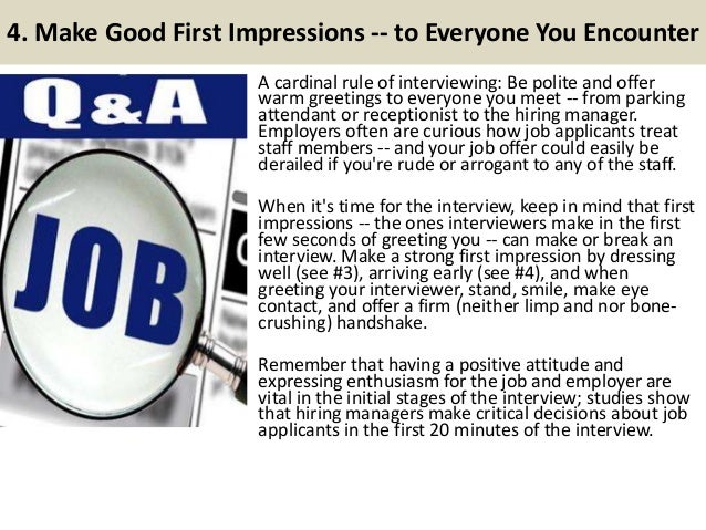 top ten interview tips