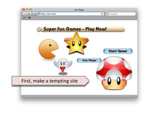 First, make a tempting site

 