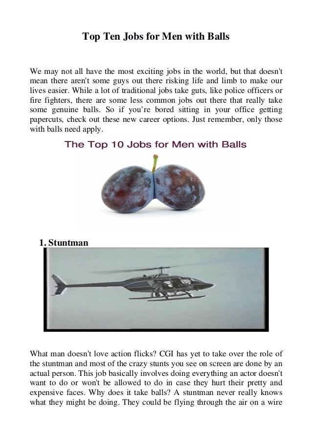 top 10 jobs for men with balls top exciting jobs