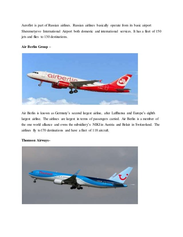 Top Ten Largest Airlines in Europe by 2014