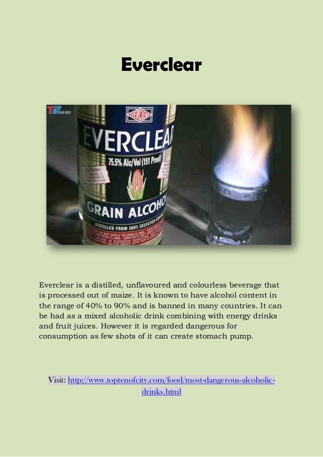 Top ten most dangerous alcoholic drinks