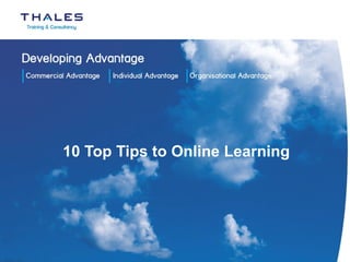 10 Top Tips to Online Learning 