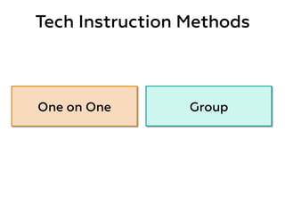 Tech Instruction Methods
 