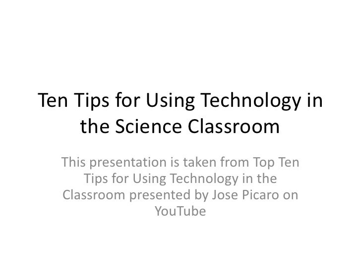 Top ten tips for using technology