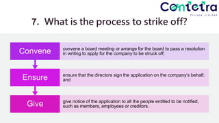 Top Ten Tips on striking off your company | PPTX
