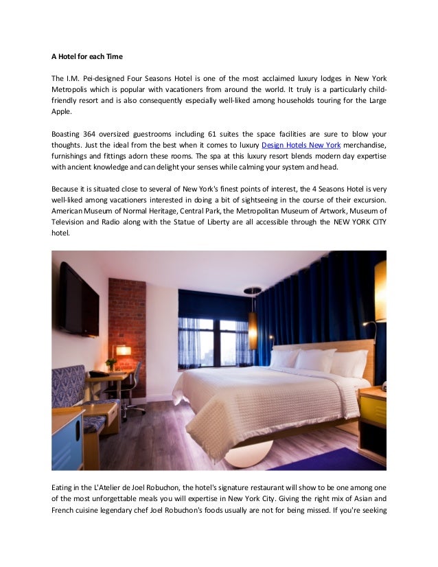 Top Three Luxury Hotels in New York City