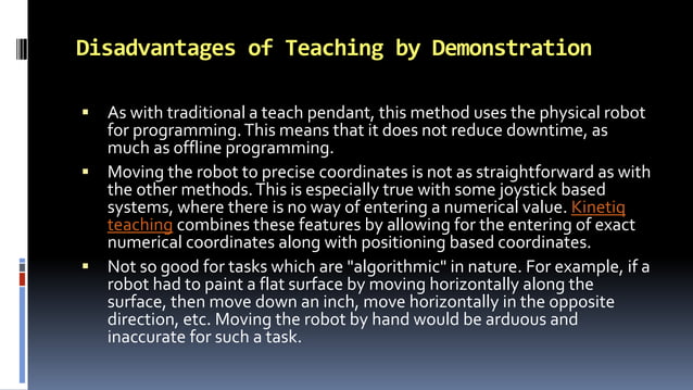 Top three robot programming methods (teaching) | PPTX