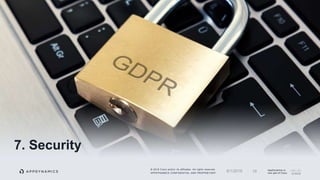 © 2018 Cisco and/or its affiliates. All rights reserved.
APPDYNAMICS CONFIDENTIAL AND PROPRIETARY
AppDynamics is
now part of Cisco.
7. Security
196/1/2018
 