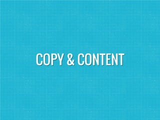 COPY & CONTENT
 
