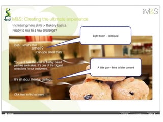 Light touch – colloquial




    A little pun – links to later content
 