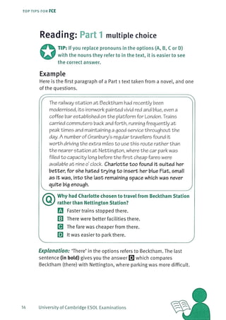 Top tips for fce