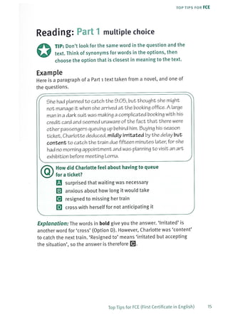Top tips for fce