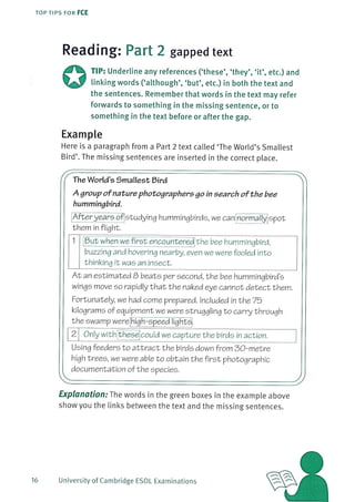 Top tips for fce