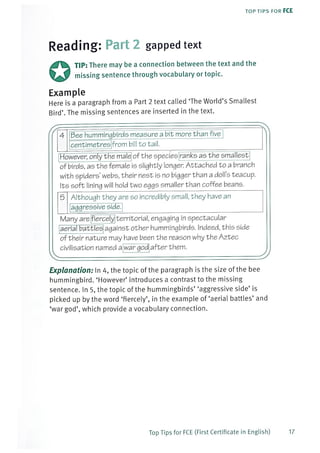 Top tips for fce