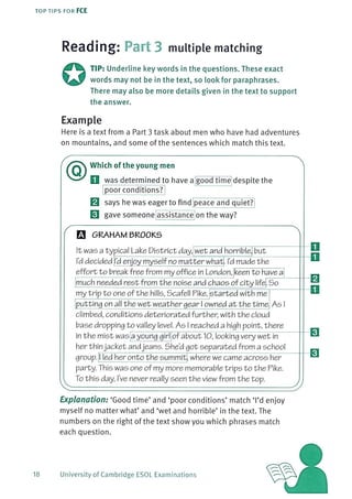 Top tips for fce